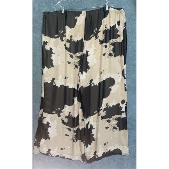 Vince Camuto Women’s‎ 24W Wide Leg Palazzo Pants Black Abstract Print Plus Size - Picture 10 of 11